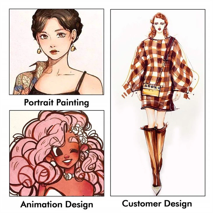 26 Colors Skin Tone&Hair Art Markers