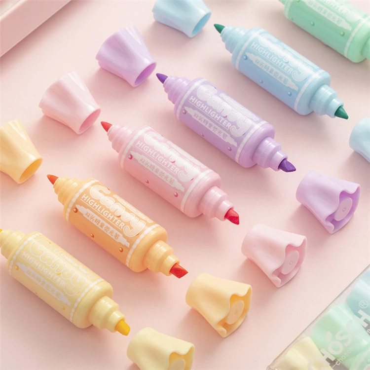 6 dona Mini Candy Shape Highlighter marker qalam