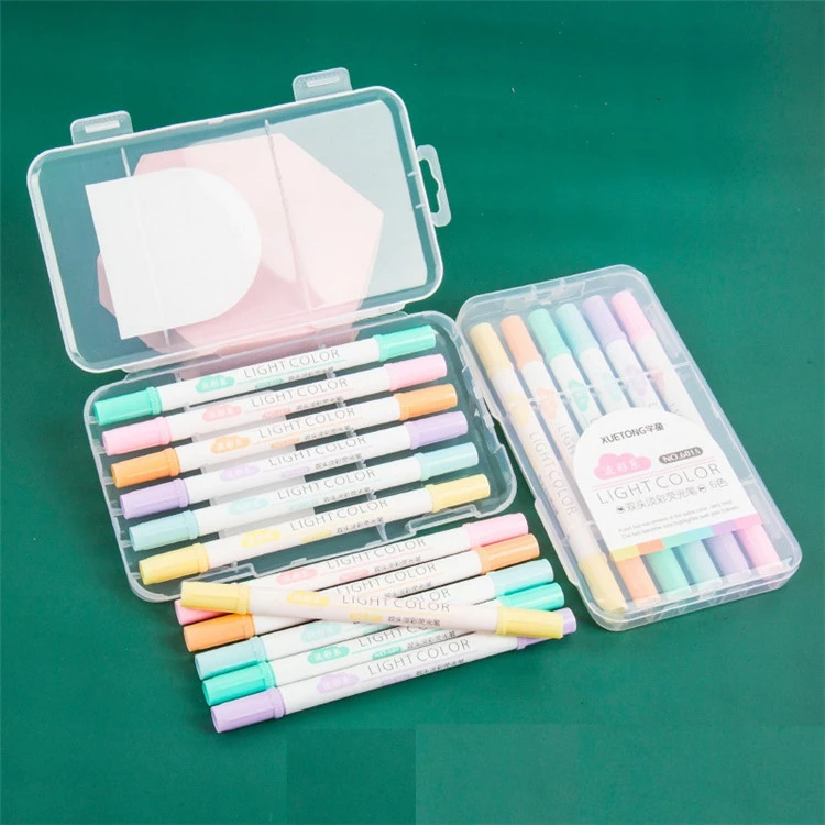 6 dona Ikki uchli pastel rangdagi yoritgichlar