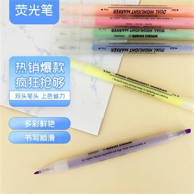 6 dona Yumshoq ranglar to'plami Ikkita uchli yoritgich