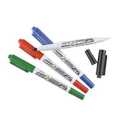 Ikki boshli suv o'tkazmaydigan doimiy marker qalam